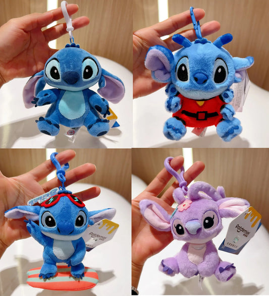 Disney Kawaii Stitch & Lotso Plush Keychain
