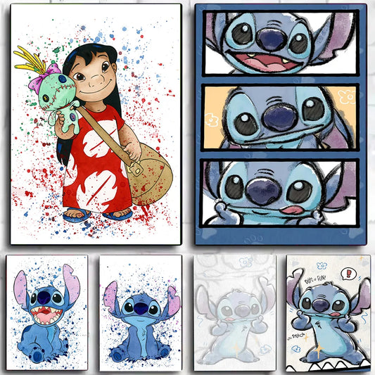Cartoon Lilo & Stitch Poster Stickers