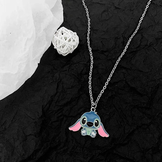 Cute Big Ear Stitch Couple Necklace