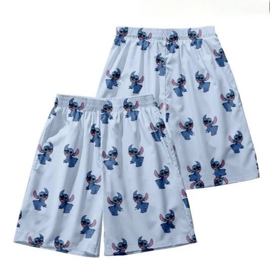 Disney Stitch Graffiti Beach Shorts