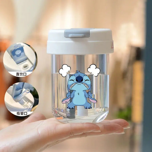 Cartoon Stitch & Angel Water Bottle