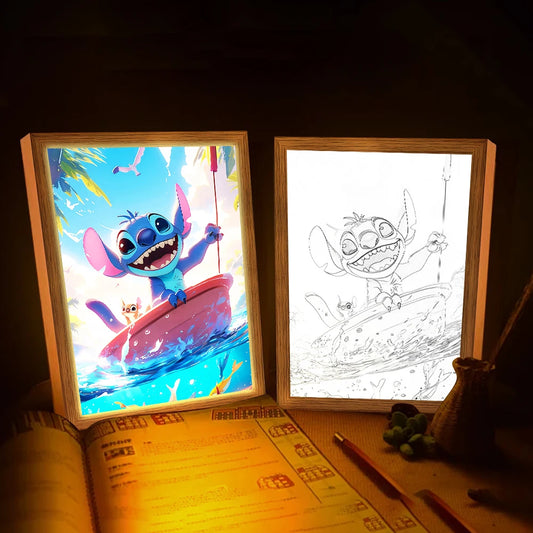 Stitch LED Light Painting Photo Frame