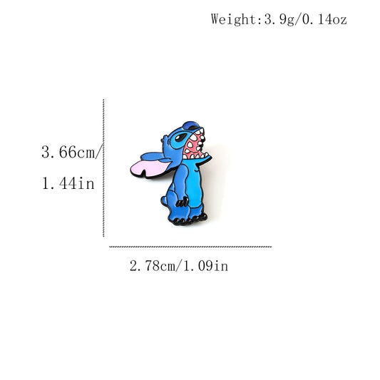 Kawaii Stitch Enamel Pin Badges