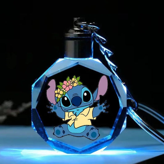 Disney Lilo & Stitch Crystal Lamp Keychain