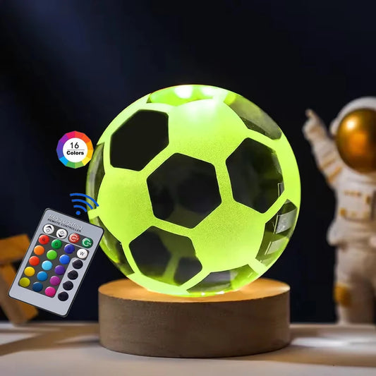 6cm 3D Crystal Ball Stitch Night Light