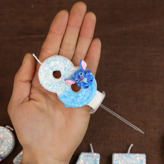 Disney Stitch Birthday Number Candle