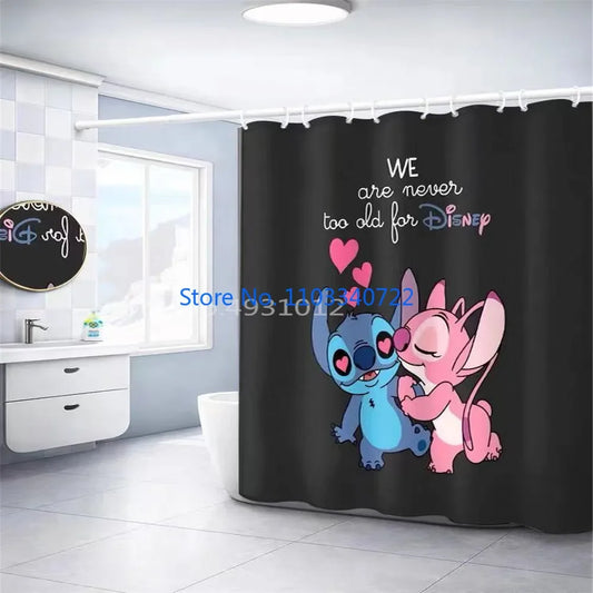 Anime Stitch Lilo Shower Curtain