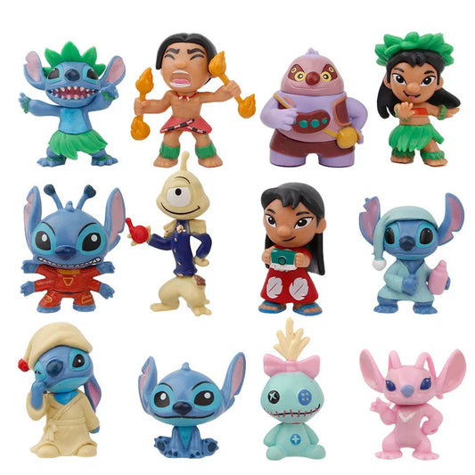 12Pcs/Set Stitch Lilo Action Figures