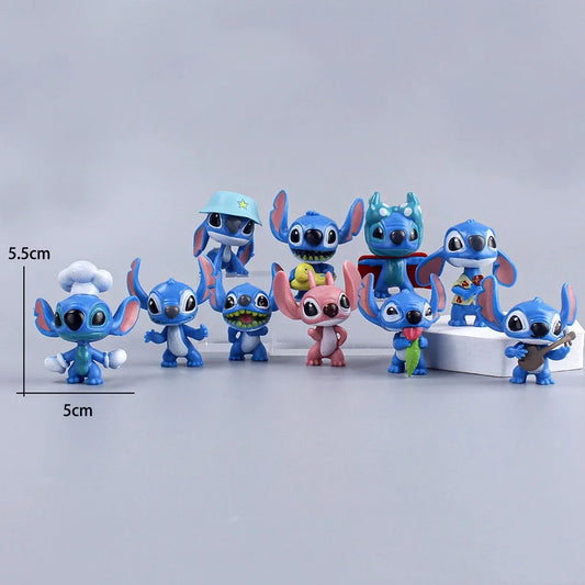 10pcs/set Disney Lilo &amp; Stitch PVC Action Figures