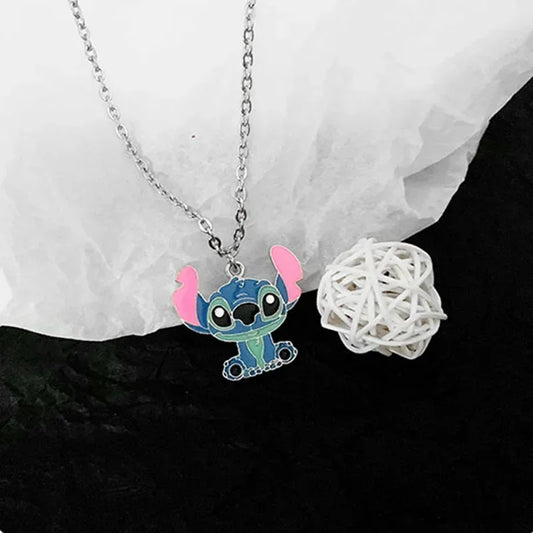 Cute Big Ear Stitch Couple Necklace