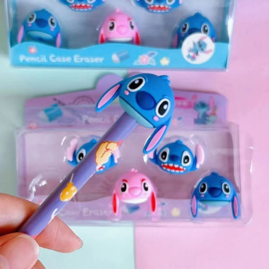 5pcs Disney Lilo & Stitch Lipstick-Shaped Eraser Set