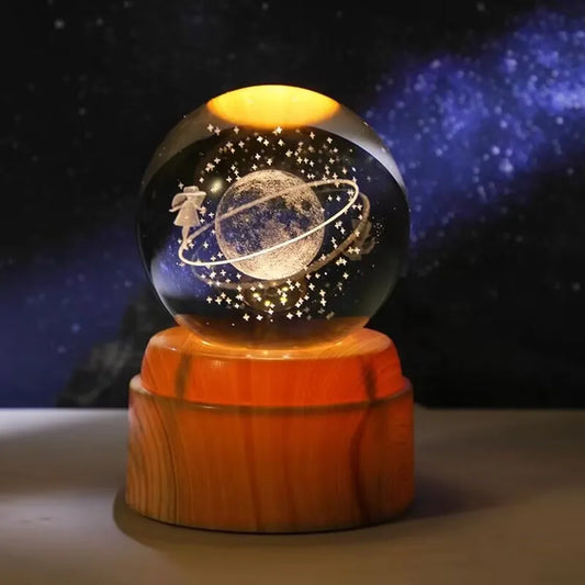 6cm 3D Stitch Astronaut Crystal Ball