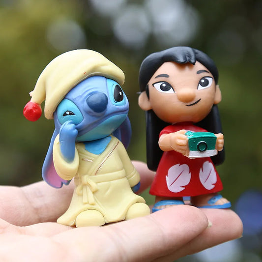 12pcs/set Anime Stitch, Scrump &amp; Lilo Vinyl Figure Model Toys