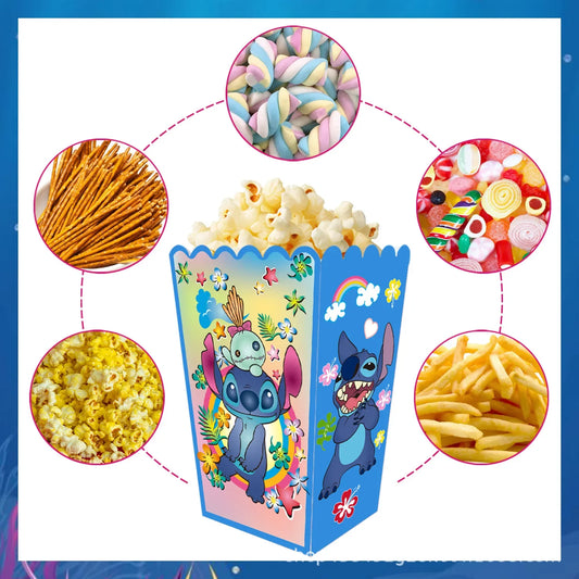12pcs Disney Stitch Popcorn Boxes
