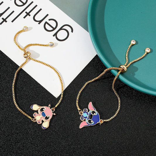 Cute Lilo & Stitch Charm Bracelet