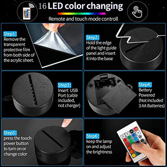 Stitch 3D Night Light