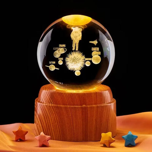 6cm 3D Stitch Astronaut Crystal Ball