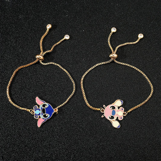 Cute Lilo & Stitch Charm Bracelet